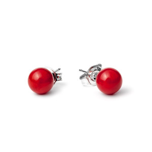 Cercei coral 6 mm si argint DiAmanti ECR06E-G (Argint 925‰ 0,4 g.)